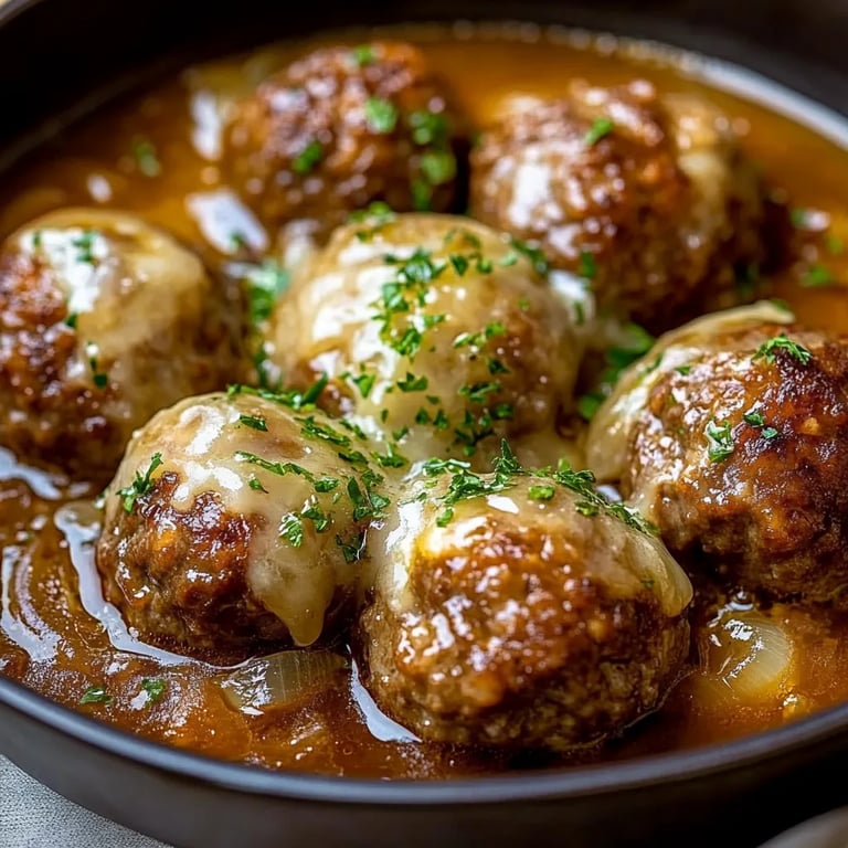 French Onion Meatballs with Savory Onion Sauce: An Incredible 7-Step Recipe