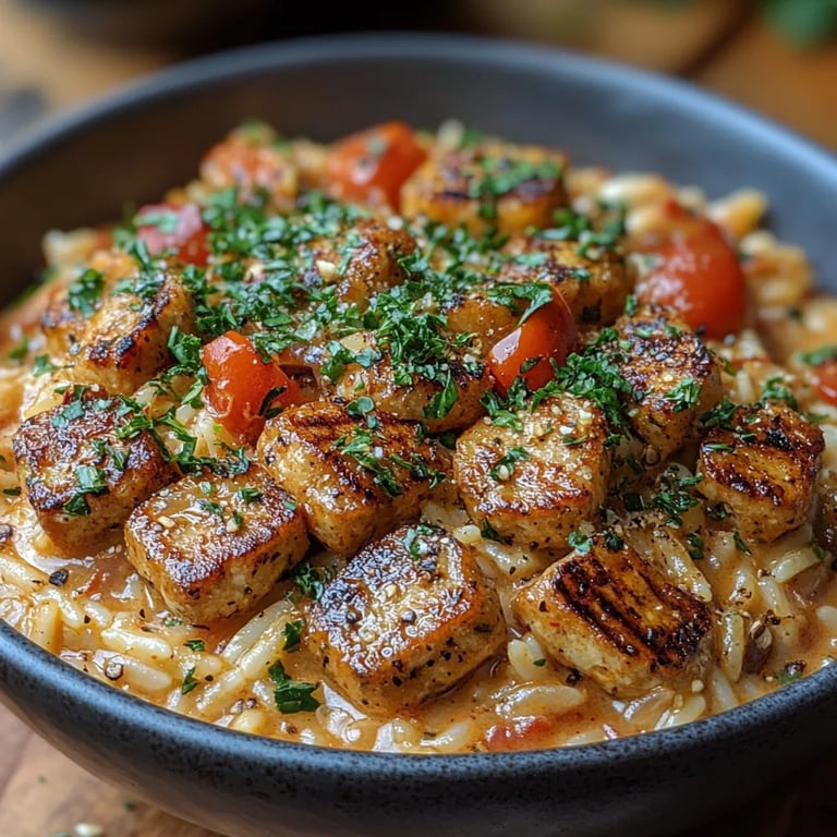 Orzo à la Tomate Crémeuse et Escalopes Croustillantes : Une Recette Incroyable Ultime