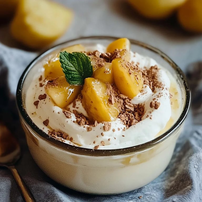 Zimtcreme mit Bratapfelkompott