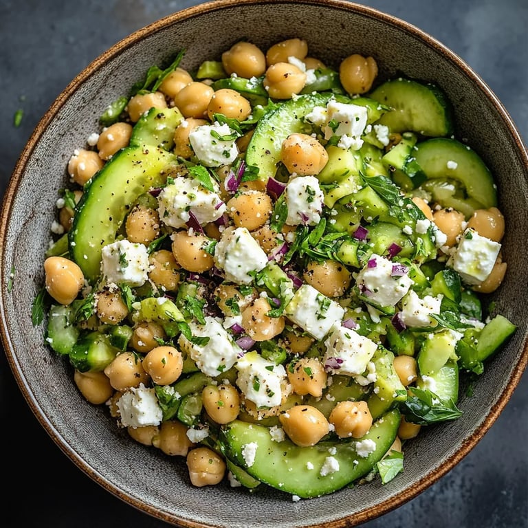 Ensalada de Garbanzos, Queso Feta y Aguacate: Una Increíble Receta Última