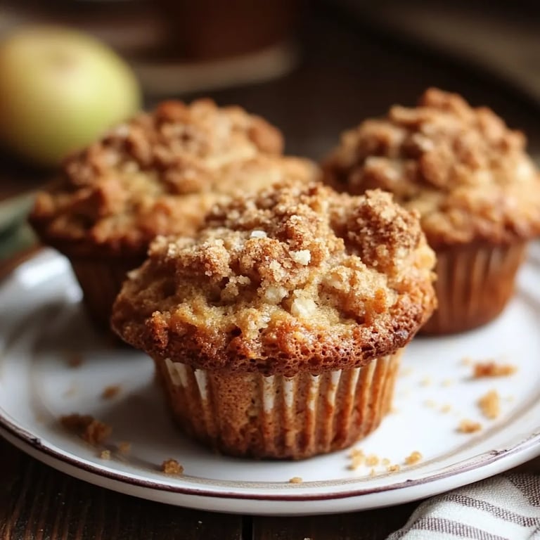 Zimt-Apfel-Crumble-Muffins