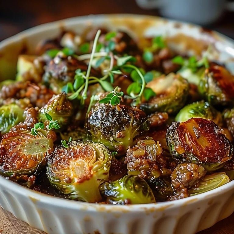 Rosenkohl Auflauf mit Hackfleisch