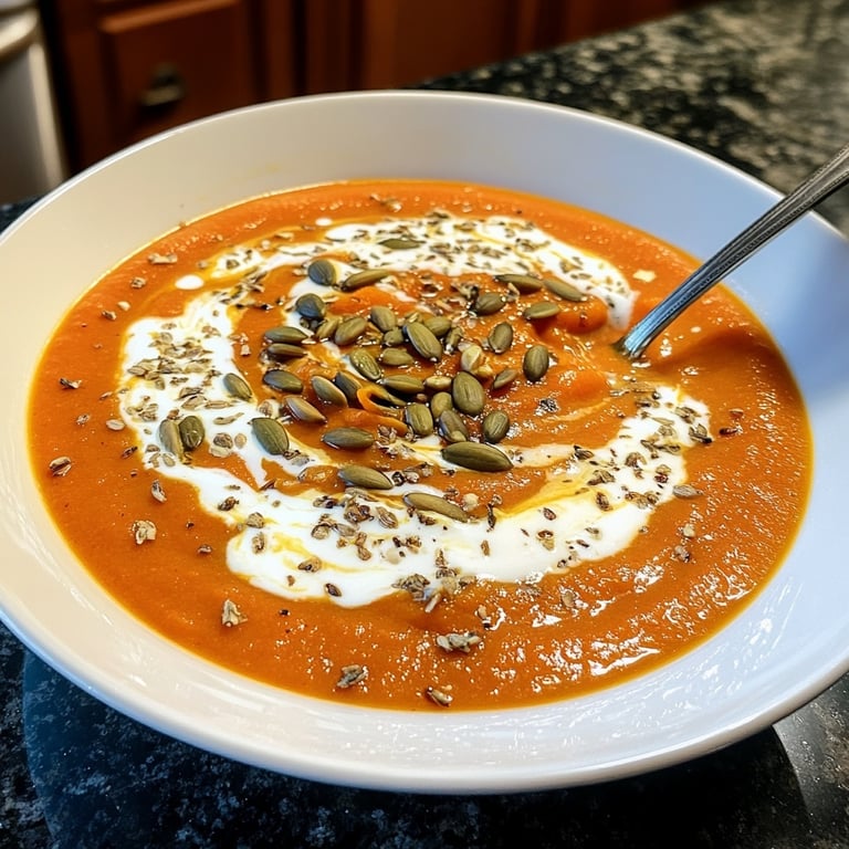 Healthy Vegan Roasted Carrot Soup