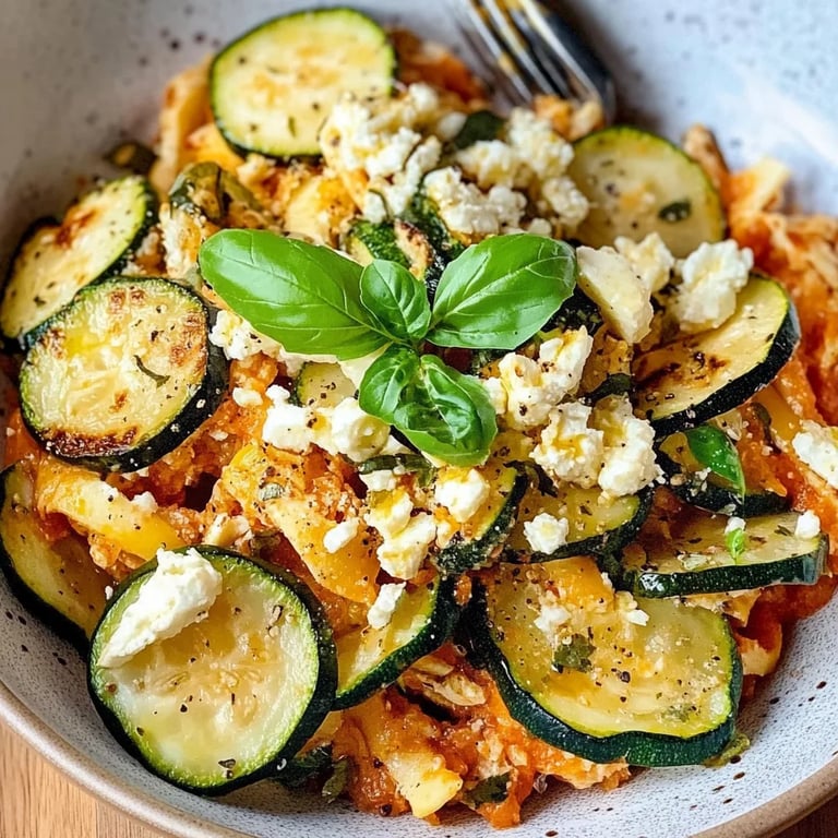 Zucchini-Reis-Pfanne mit Feta