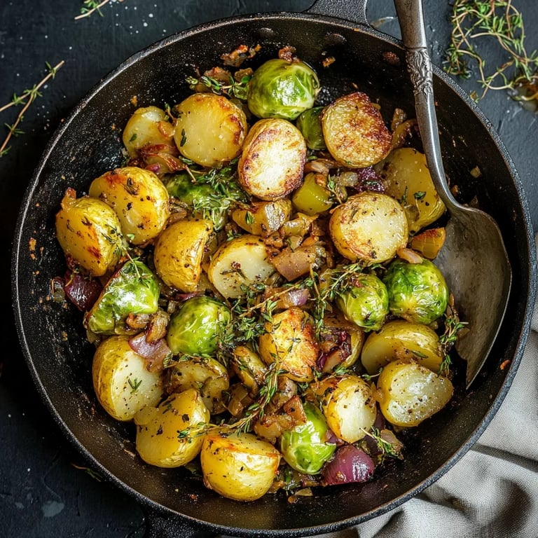 Rosenkohl-Kartoffel-Pfanne