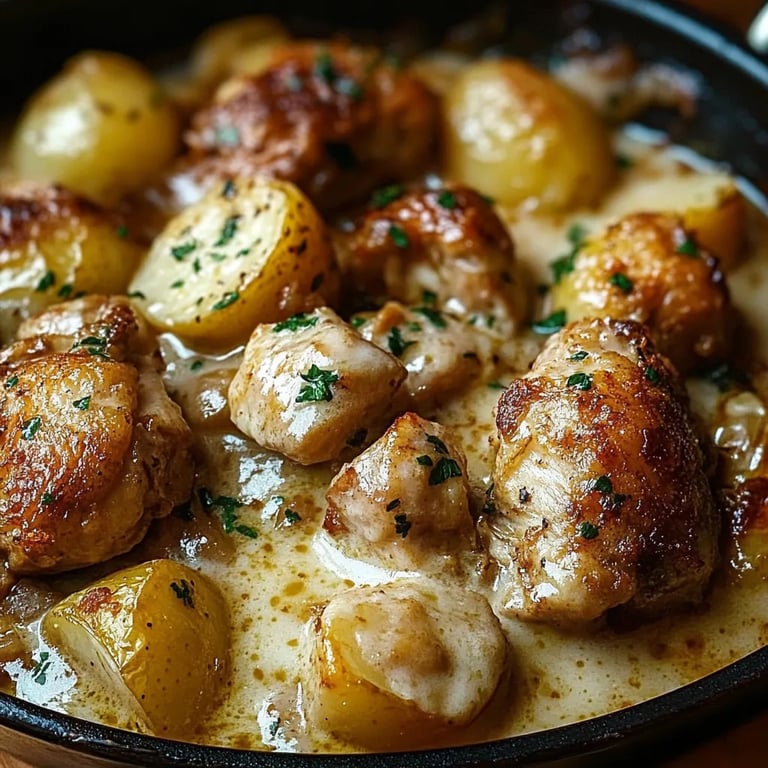 Garlic Parmesan Crockpot Chicken and Potatoes