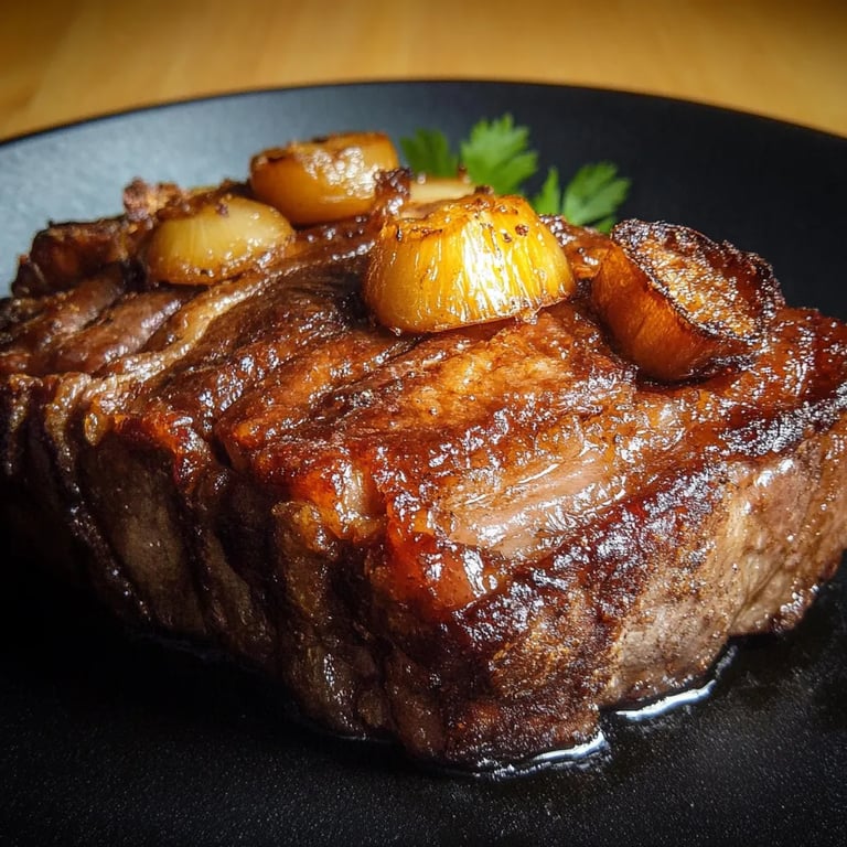 Rinderbauch aus dem Ofen