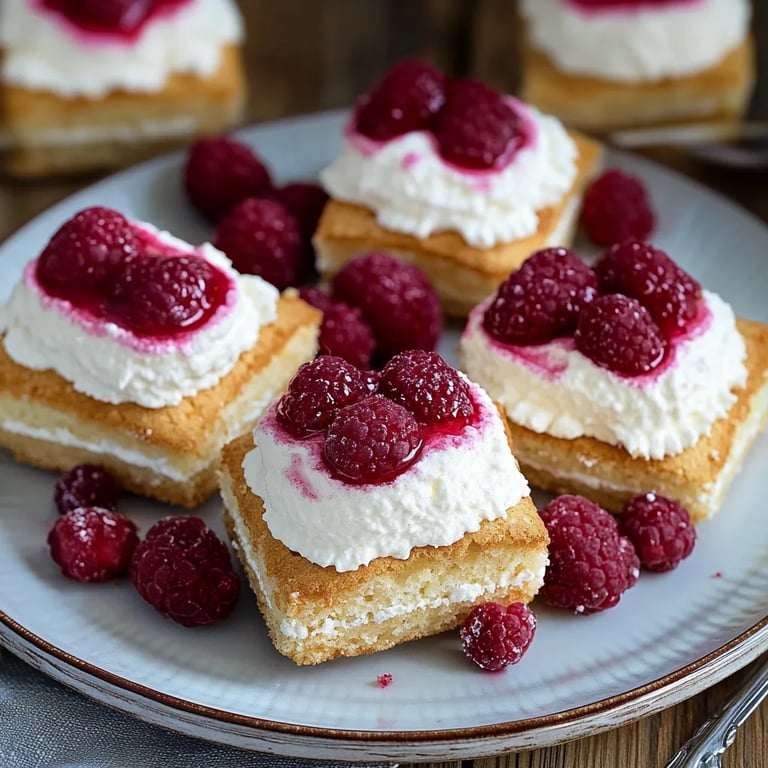 Butterkekskuchen mit Himbeeren und Pudding