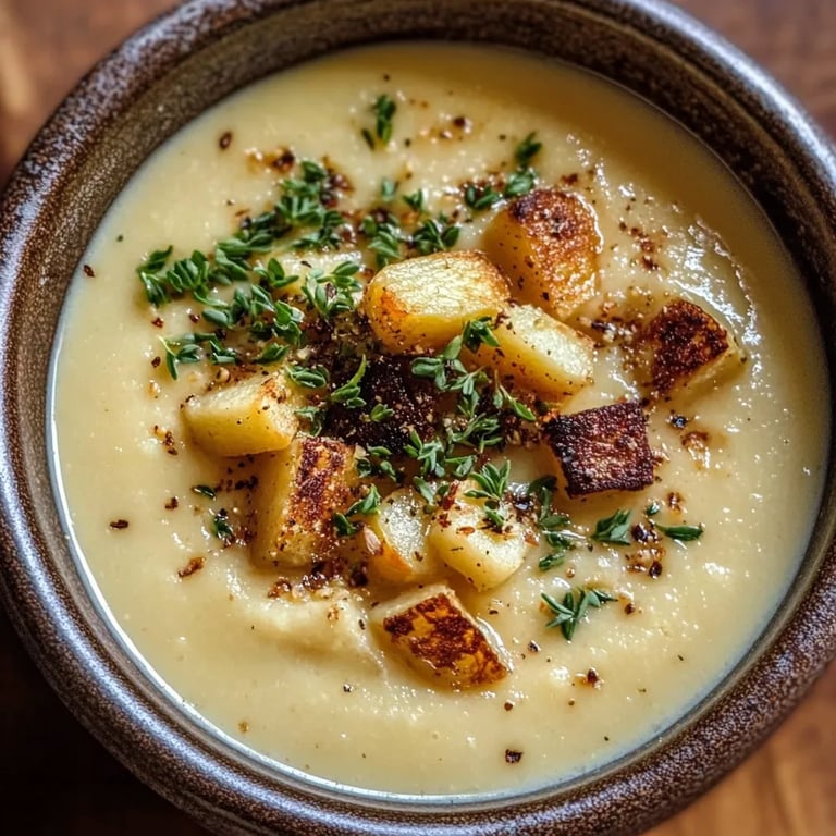 Roasted Garlic Potato Soup