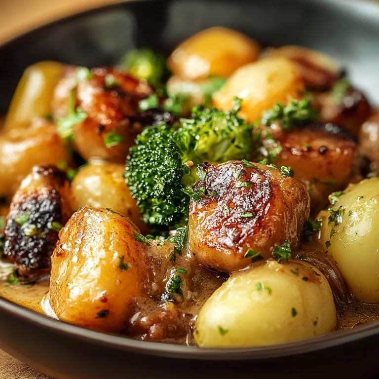 Cremiger Brokkoli und Kartoffeln