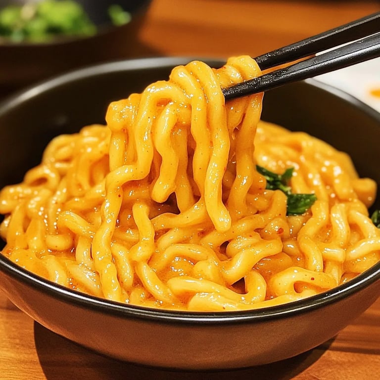Creamy Gochujang Udon Noodles