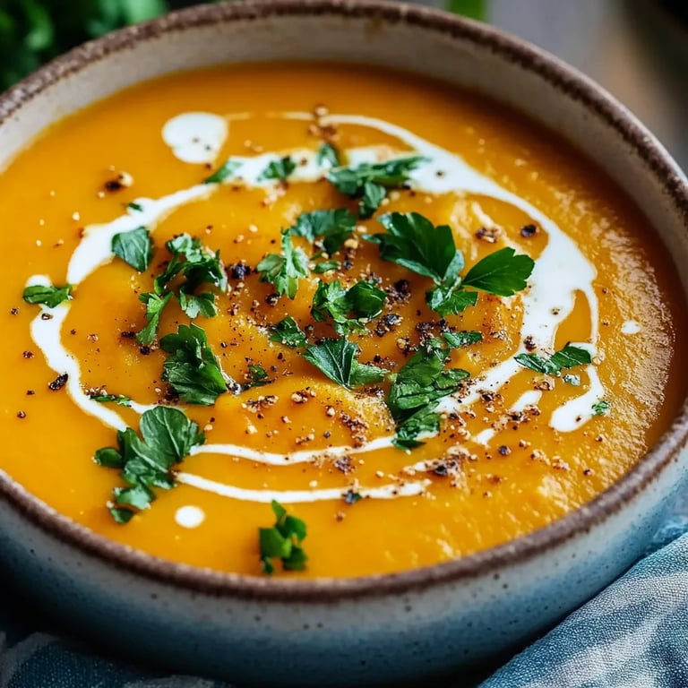 Spicy Butternut Squash Sweet Potato Soup