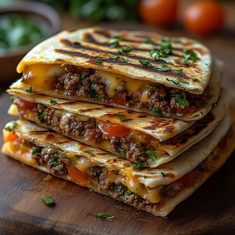 Hackfleisch-Quesadillas: Ein Unglaubliches Ultimatives Rezept für 4 Personen