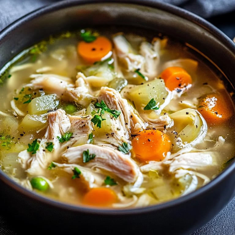Easy & Comforting Leftover Rotisserie Chicken Noodle Soup