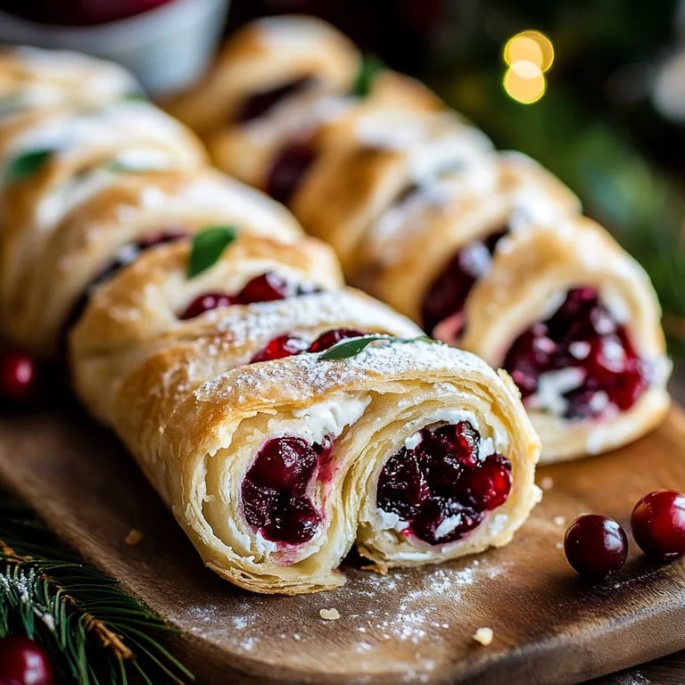 Festive Christmas Cranberry Roll Ups