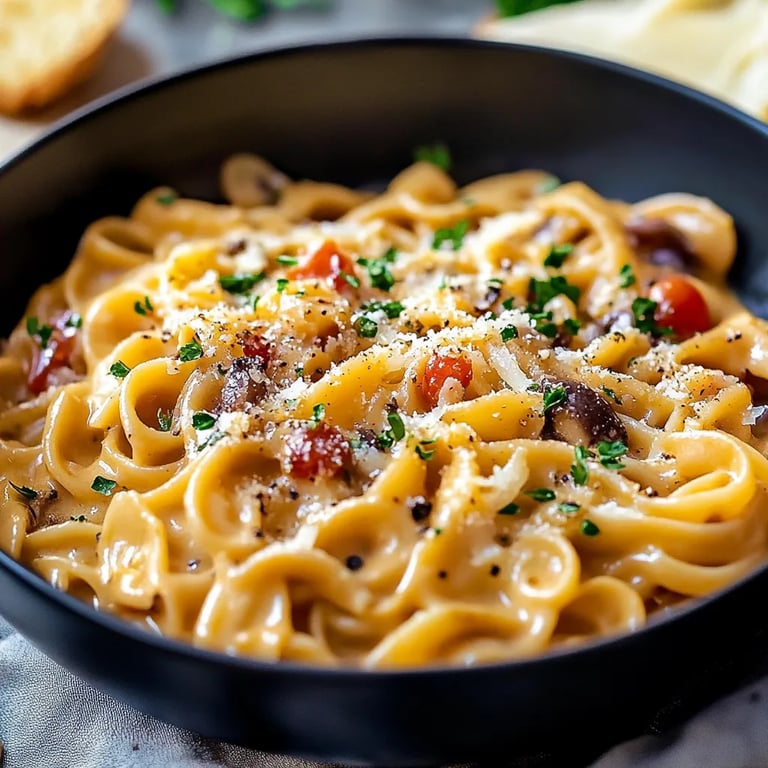 Französische Zwiebel-Pasta