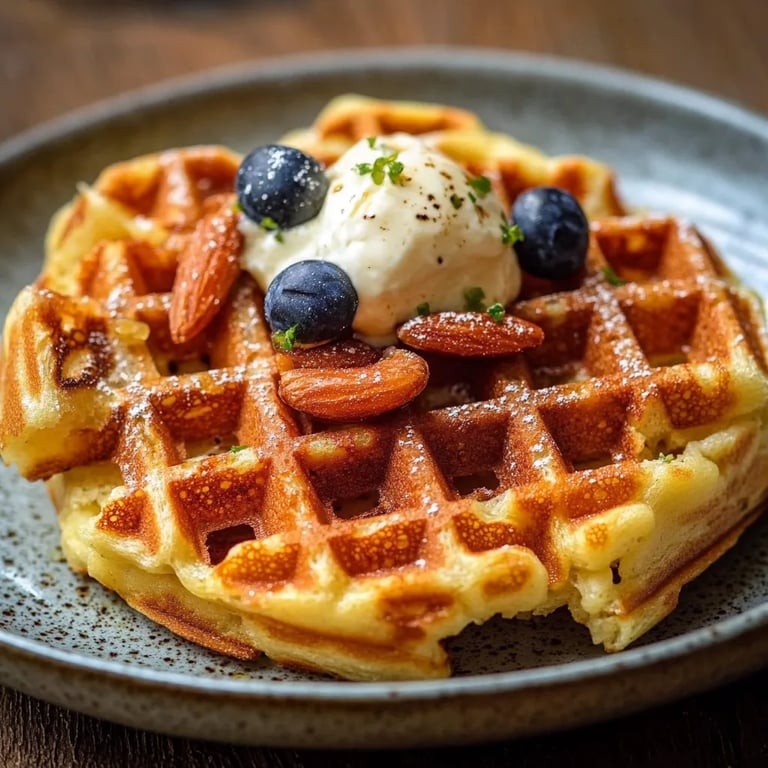 Hüttenkäse-Protein-Waffeln