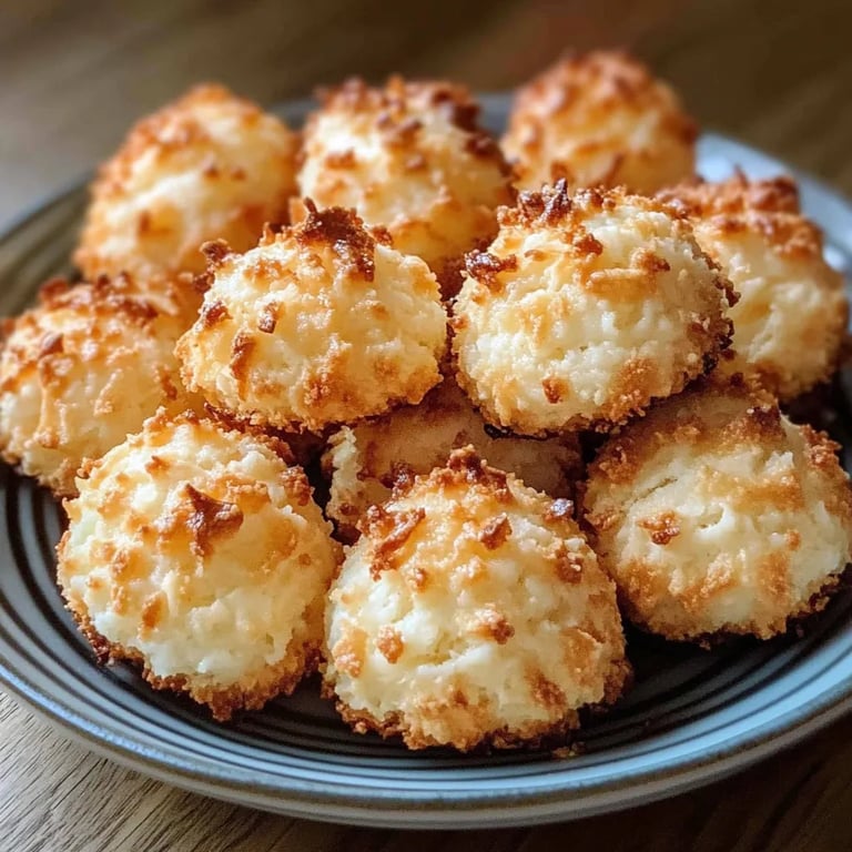 Einfache vegane Kokosmakronen