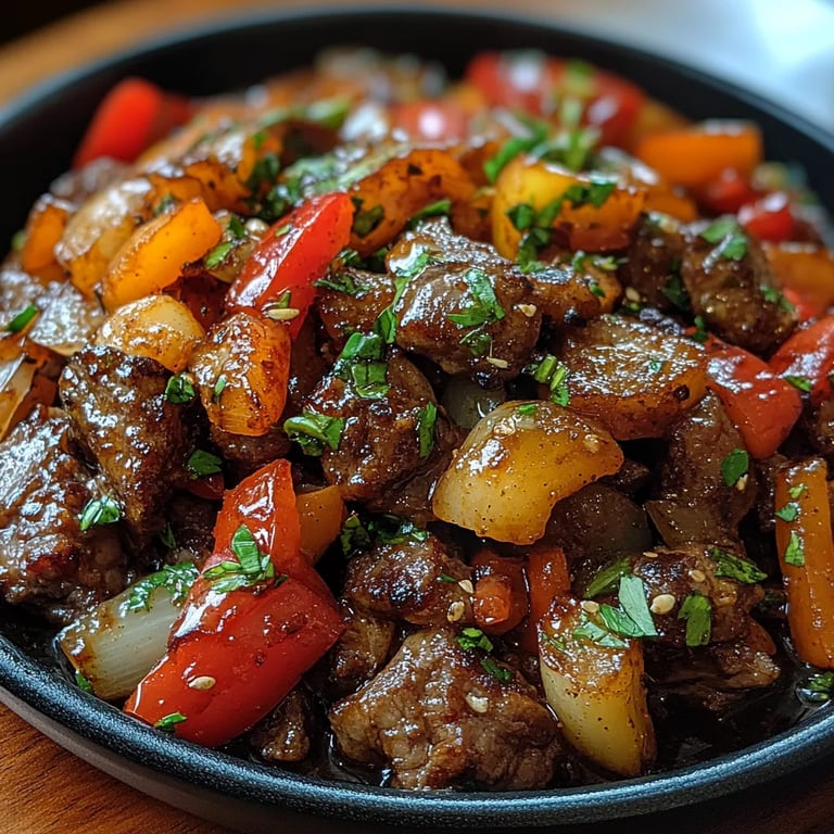 Pfeffersteak mit Paprika und Zwiebeln: Ein Unglaubliches Ultimatives Rezept für 4 Personen
