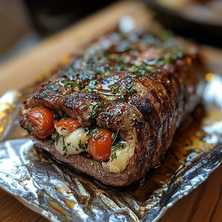 Filé de Flanco Recheado ao Estilo Italiano: Uma Receita Incrível e Definitiva