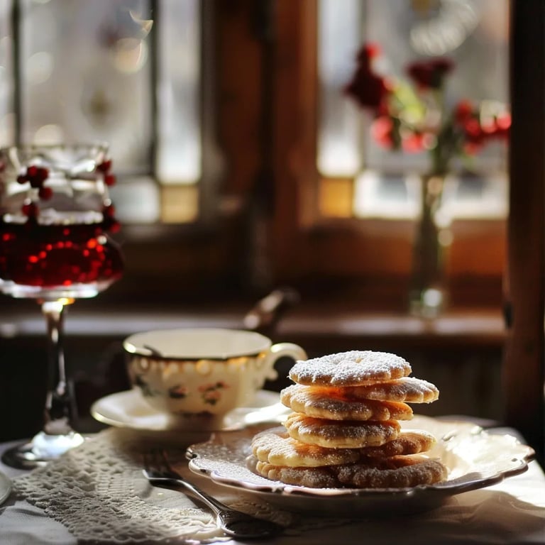 Spitzbuben mit Himbeermarmelade