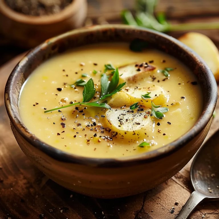 Gemütliche Kartoffel-Lauch-Suppe