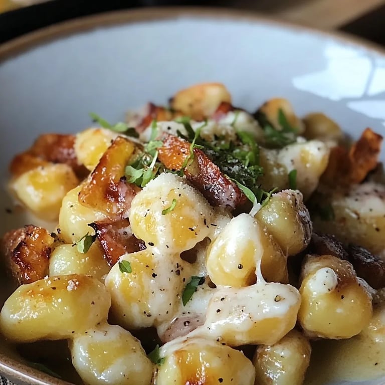 Rosenkohl-Gnocchi-Pfanne