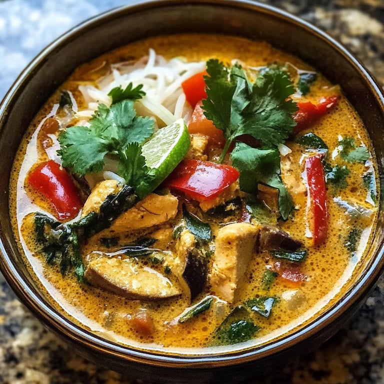 Thai Coconut Chicken Curry Soup