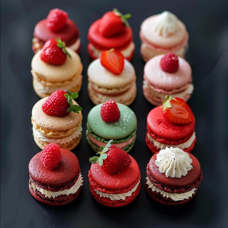 Mini pasteles individuales para el Día de San Valentín