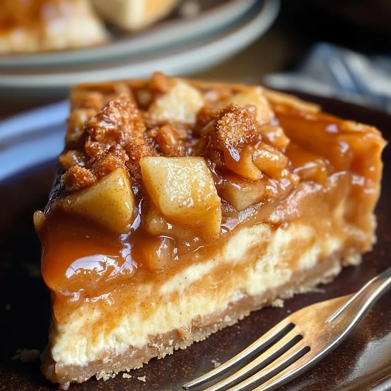 Salted Caramel Apple Pie Cheesecake