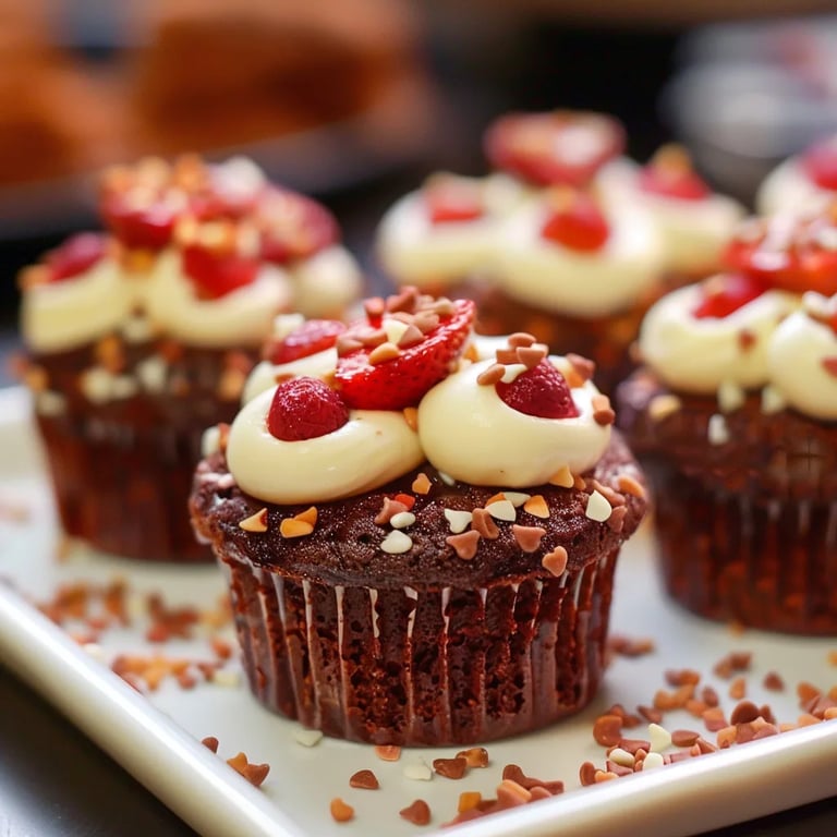 Mini pasteles individuales para el Día de San Valentín