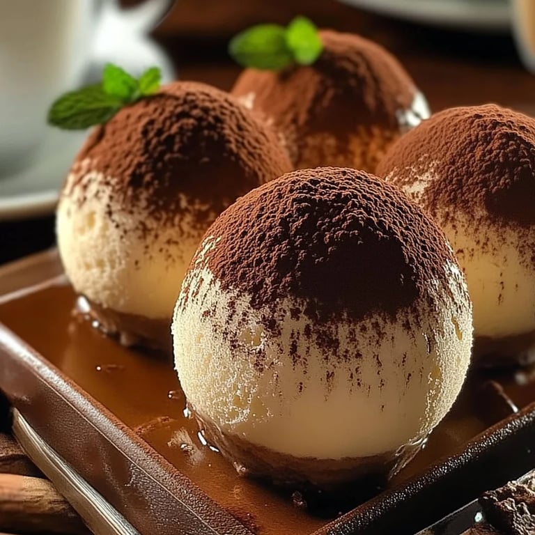 Kleine Tiramisu-Kugeln