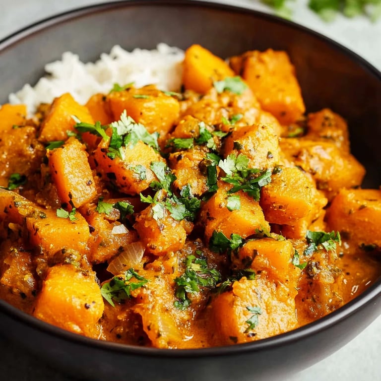 Veganes Butternut-Kürbis-Curry