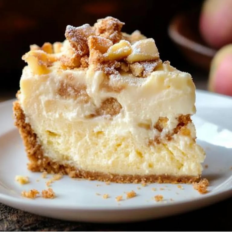 Bratapfel-Cheesecake mit Zimtsreusel