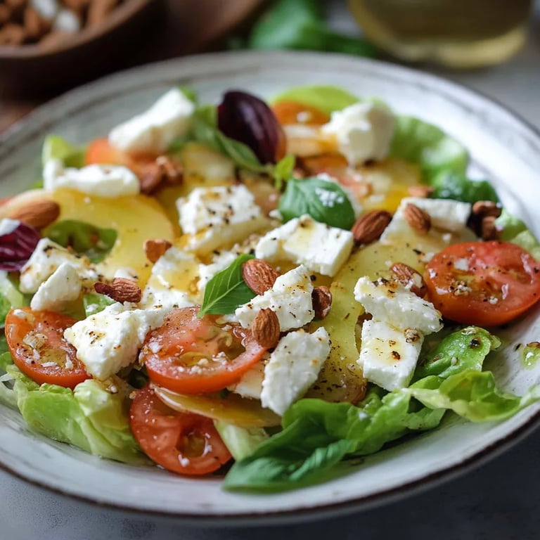 Birnen-Salat mit Feta und karamellisierten Walnüssen