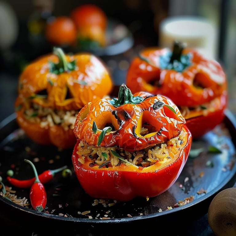Halloween Stuffed Peppers
