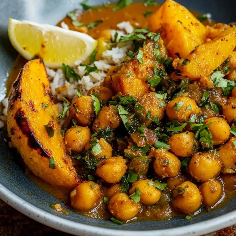 Curry de Calabaza Bellota con Lentejas y Garbanzos Tostados: Una Increíble Receta Secreta