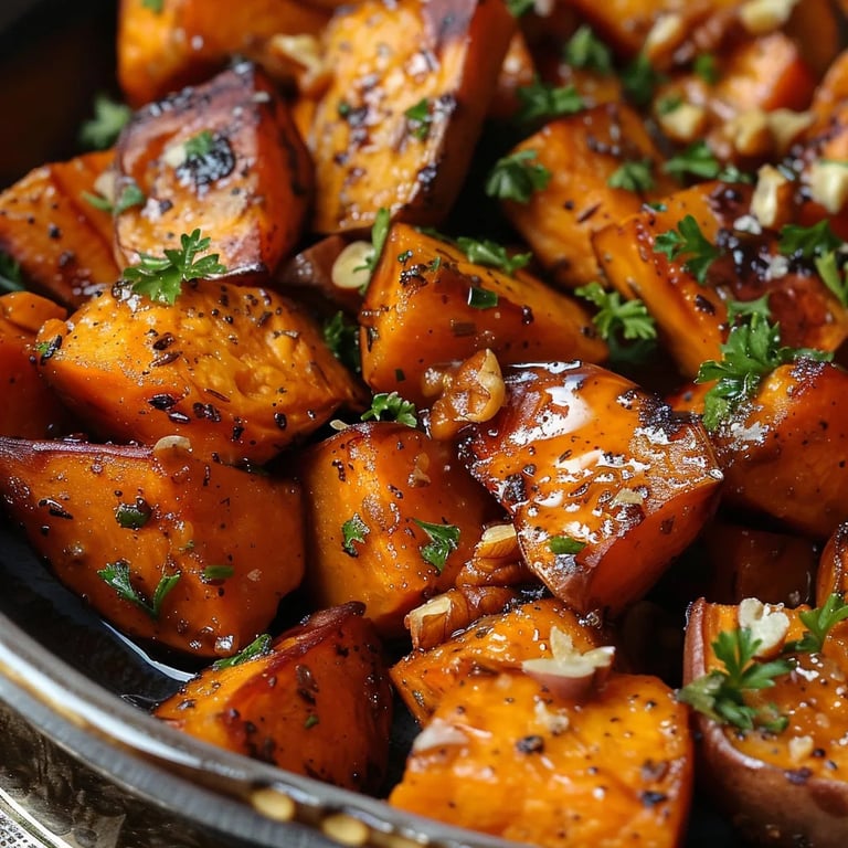 Caramelized Sweet Potatoes with Maple