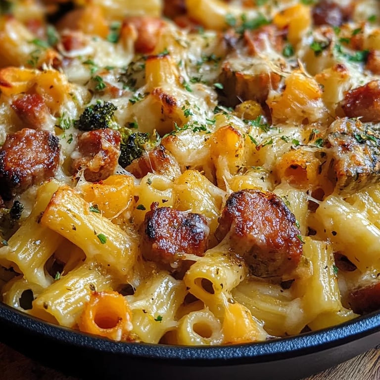 Delicious Autumn Sausage Pasta Squash