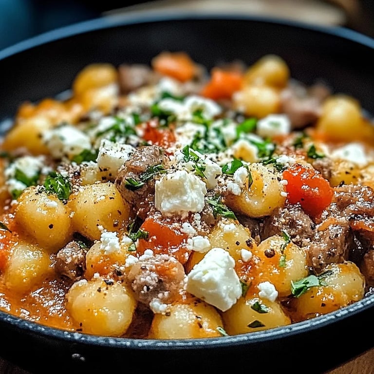 One-Pot-Gnocchi mit Hackfleisch und Feta: Ein Unglaubliches 3-Zutaten-Rezept