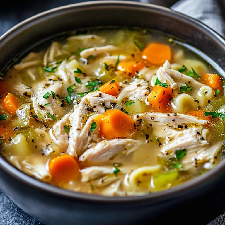 Easy & Comforting Leftover Rotisserie Chicken Noodle Soup
