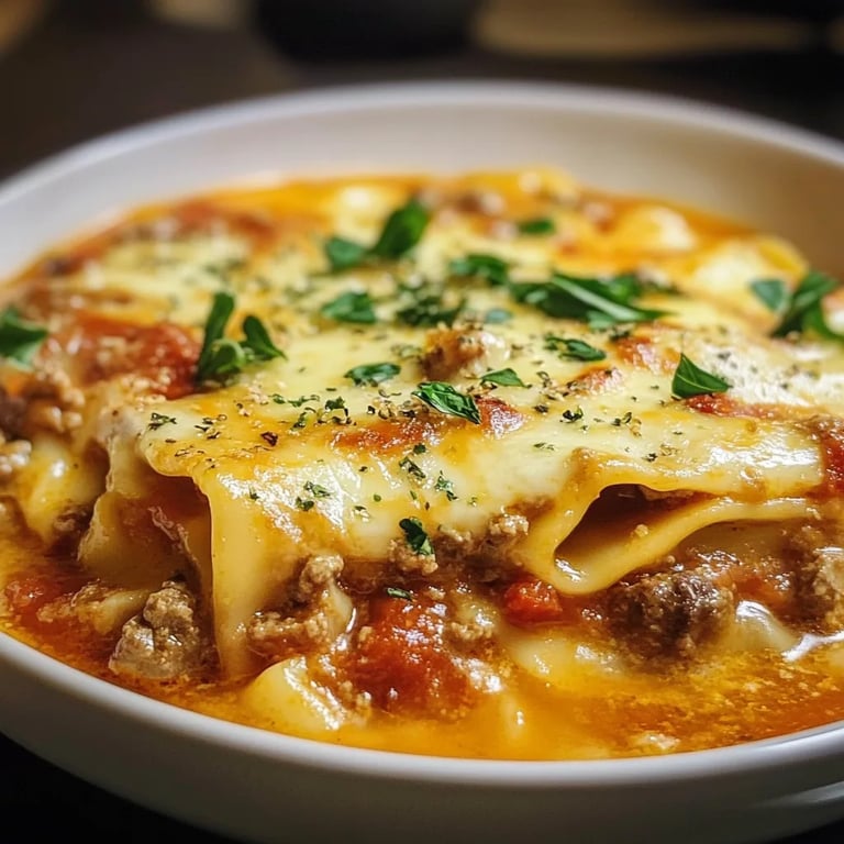 Lasagna Soup with Sausages