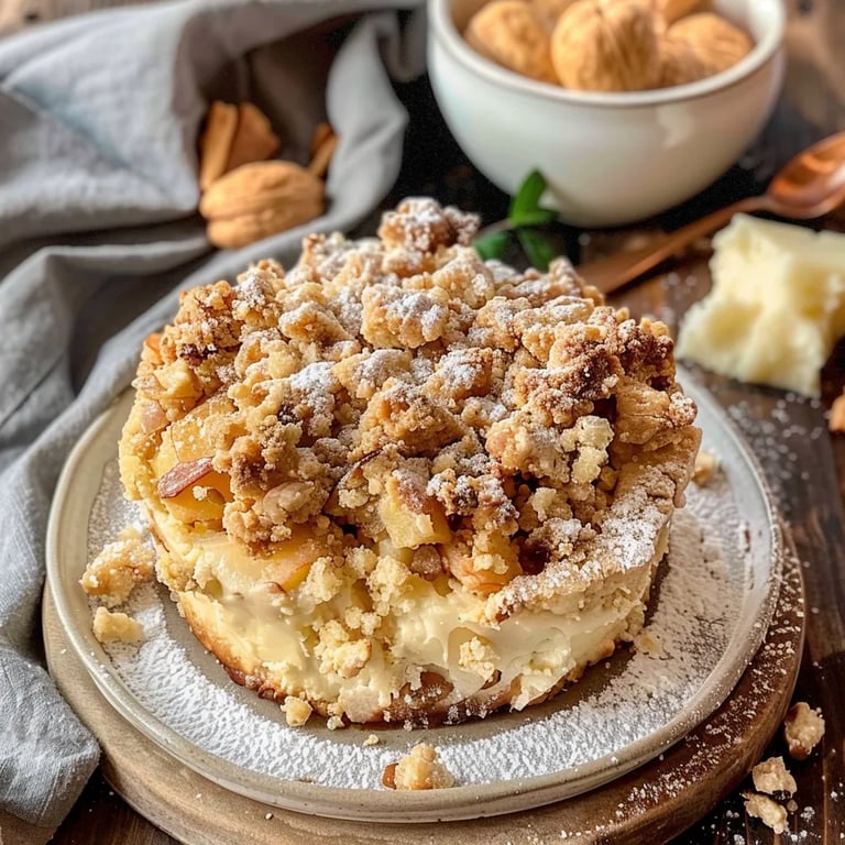 Apfel-Marzipan-Crumble