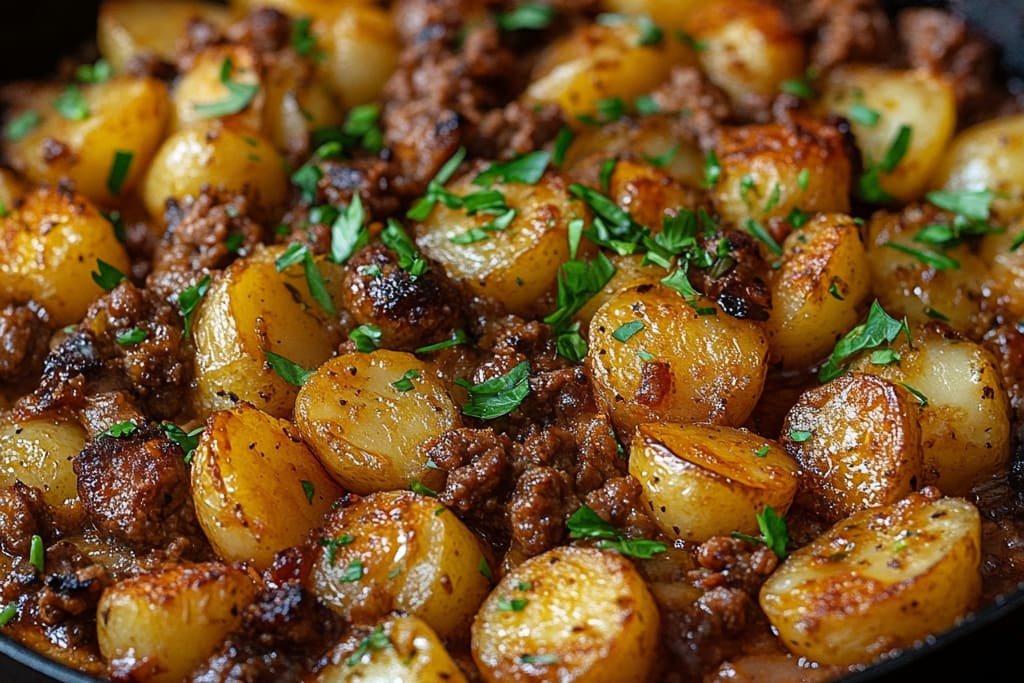 Pfanne mit würzigem Hackfleisch und Kartoffeln: Das Unglaubliche Ultimative Rezept