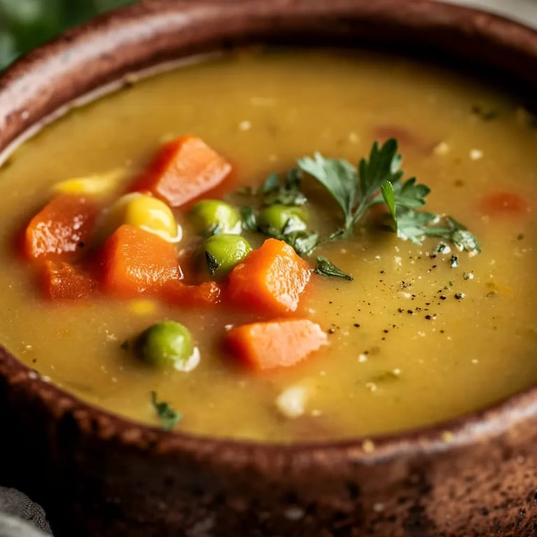 Klassische Erbsensuppe