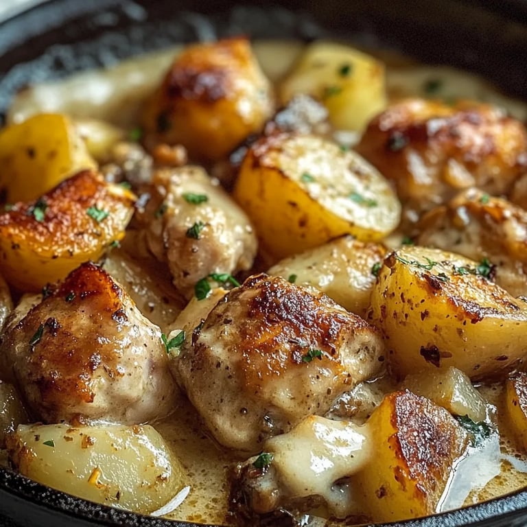 Garlic Parmesan Crockpot Chicken and Potatoes