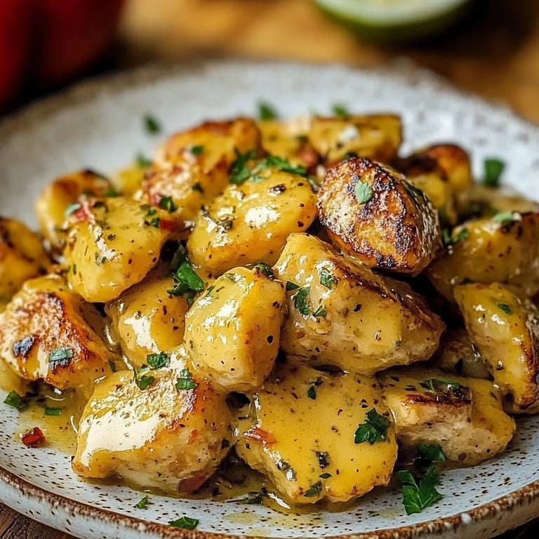 Schnelles Honig Senf Hähnchen mit Reis