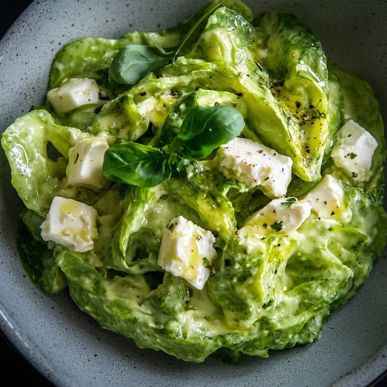 Grüne-Göttin-Salat mit Spitzkohl und Feta