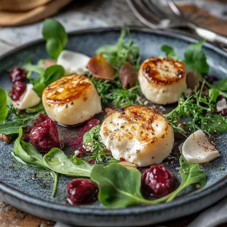 Gratinierter Ziegenkäse aus der Heißluftfritteuse