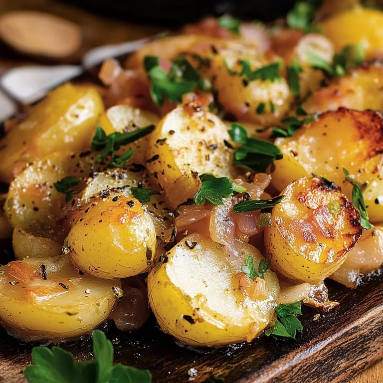 Kartoffel-Rosenkohl-Auflauf mit Speck